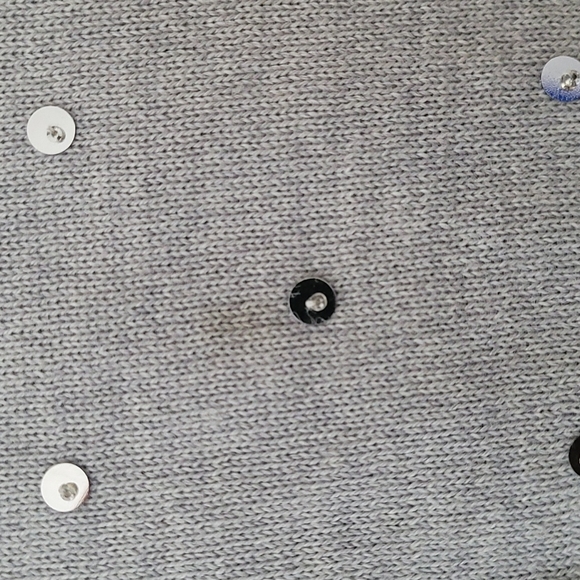 SUPER CUTE!! Banana Republic sz S gray and sequin cardigan - Picture 8 of 8